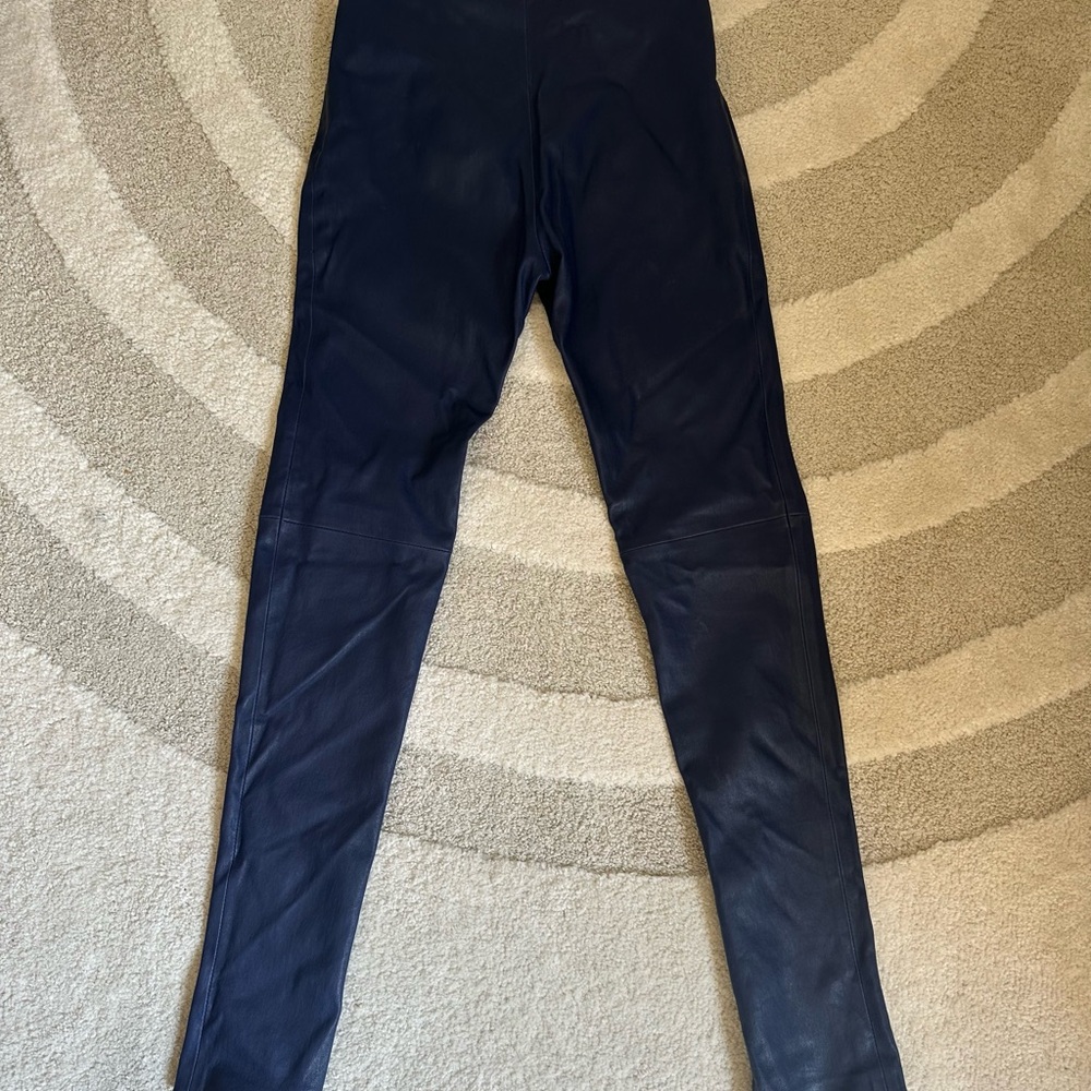 Balenciaga Deep Blue Leather Pants